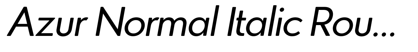 Azur Normal Italic Rounded